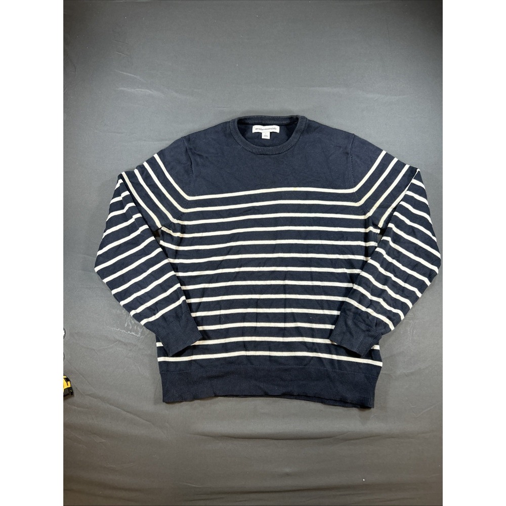 navy blue crewneck sweater from Amazon Essentials Size Large
